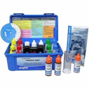 La mejor opción de kit de prueba para piscinas: Taylor Technologies K-2005-SALT Test Kit