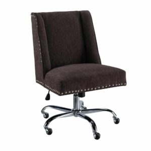 La opción de muebles de Black Friday: silla de oficina de microfibra Draper de Linon Home Decor