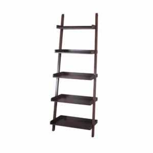 La opción de muebles de Black Friday: allen + roth Java Wood 5-Shelf Ladder Bookcase